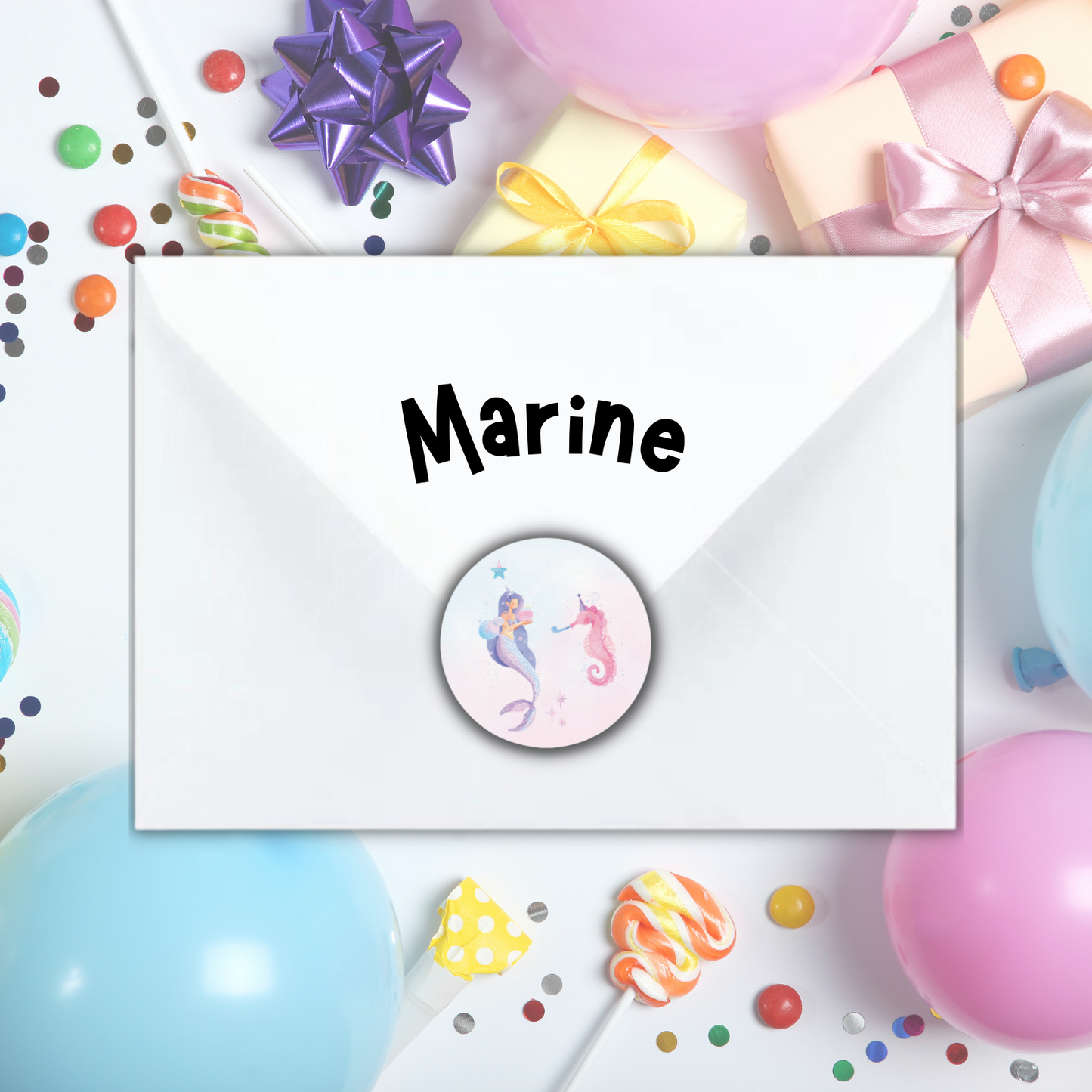 Kit Création 10 Cartes d'Invitation pour Anniversaire Sirène 🧜♀️