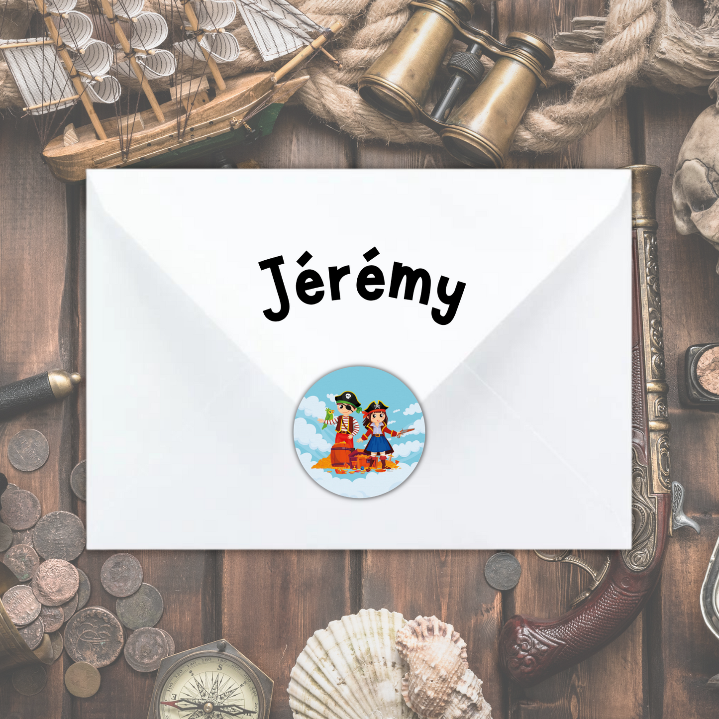 Kit Création 10 Cartes d'Invitation pour Anniversaire Pirates 🏴☠️