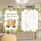 20 Cartes Pronostics Baby Shower Animaux 🦁