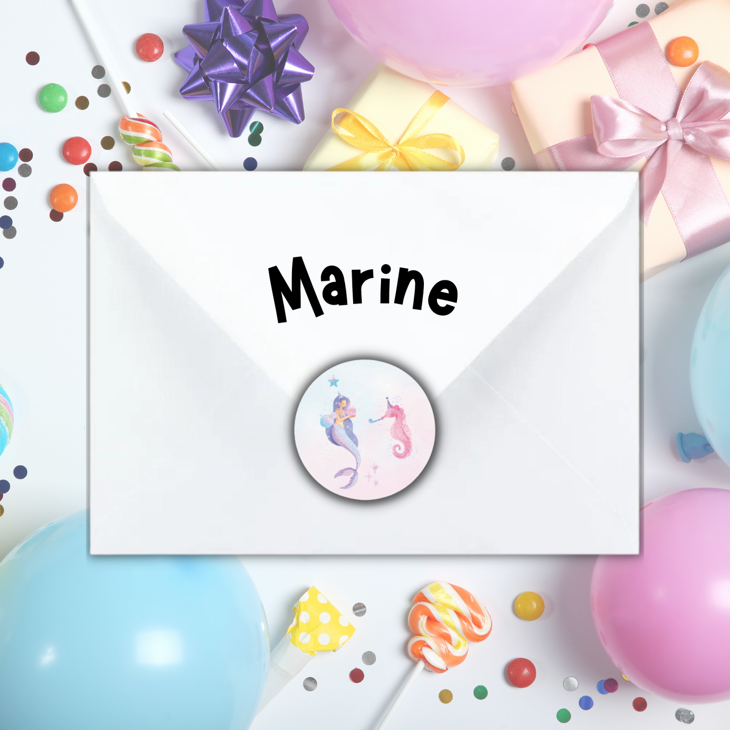 Kit Création 10 Cartes d'Invitation pour Anniversaire Sirène 🧜‍♀️