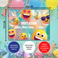 Kit Création 10 Cartes d'Invitation pour Anniversaire Emoji 😄