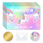 Kit Création 10 Cartes d'Invitation pour Anniversaire Licorne 🦄