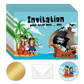 Kit Création 10 Cartes d'Invitation pour Anniversaire Pirates 🏴‍☠️