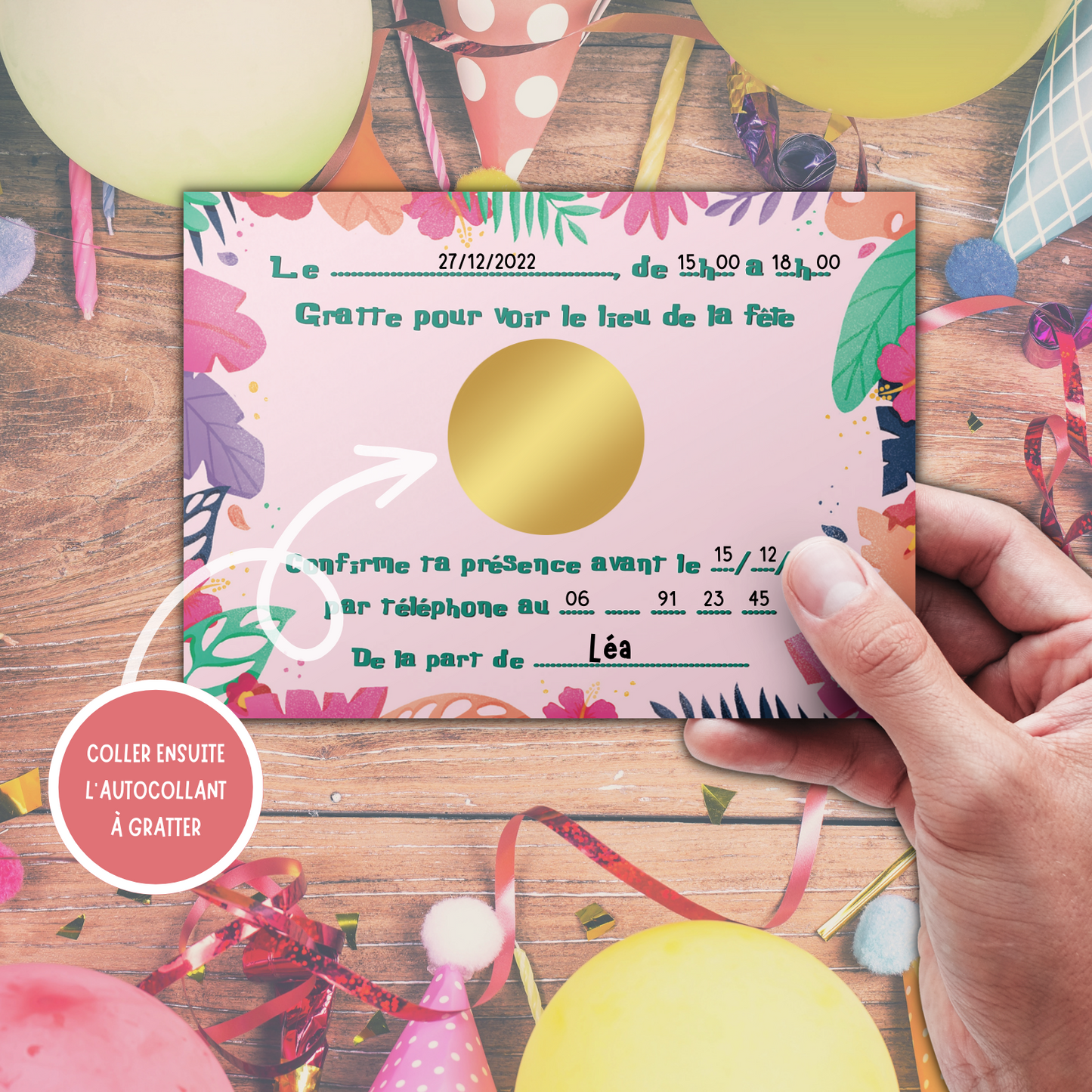 Kit Création 10 Cartes d'Invitation pour Anniversaire Lilo 🏄‍♀️