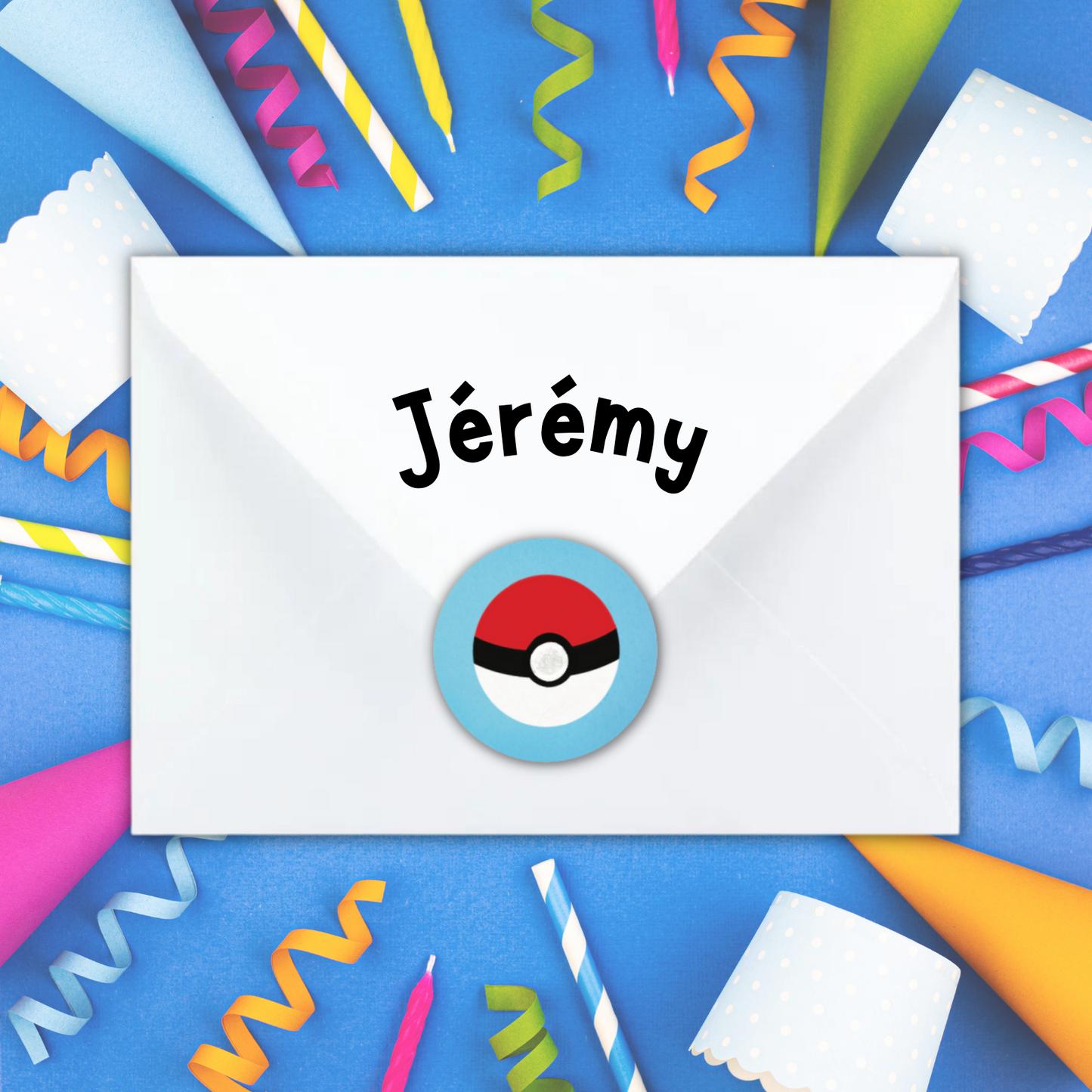 Kit Création 10 Cartes d'Invitation pour Anniversaire Poké 🎒